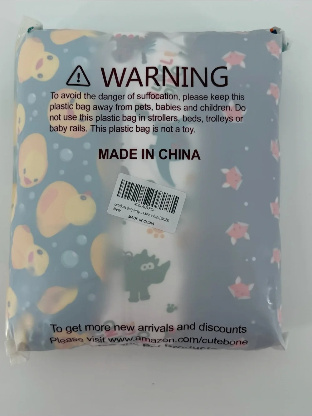 CuteBone Male Dog Belly Bands Wraps XL Washable Diapers Lot of 5 New in Pkg Bulk